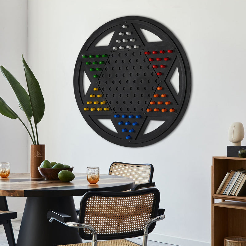 Giant Chinese Checkers Game Board, in display