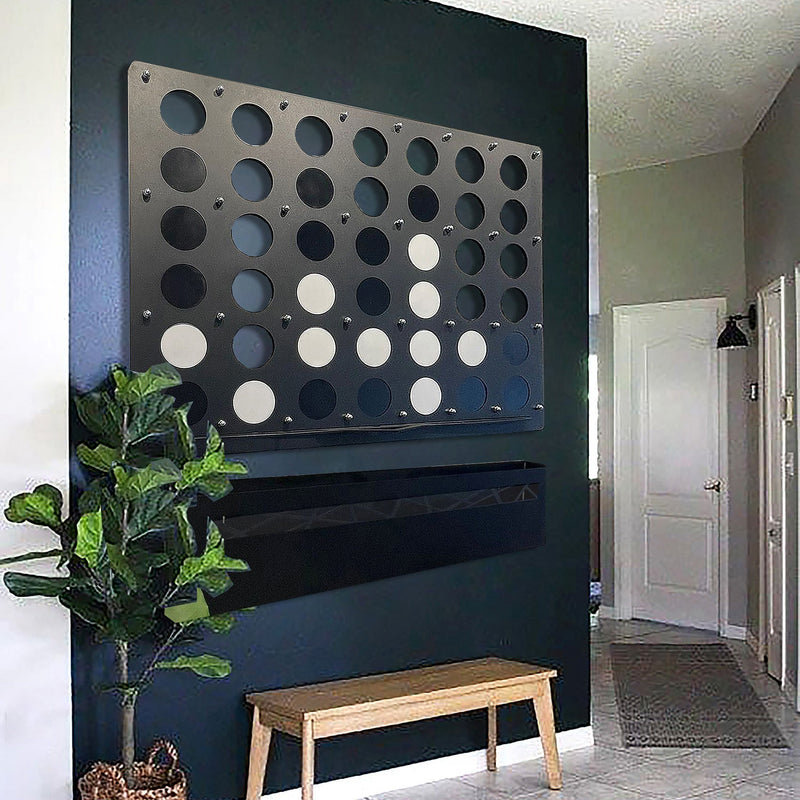 Giant Four in a Row Wall Game, in display