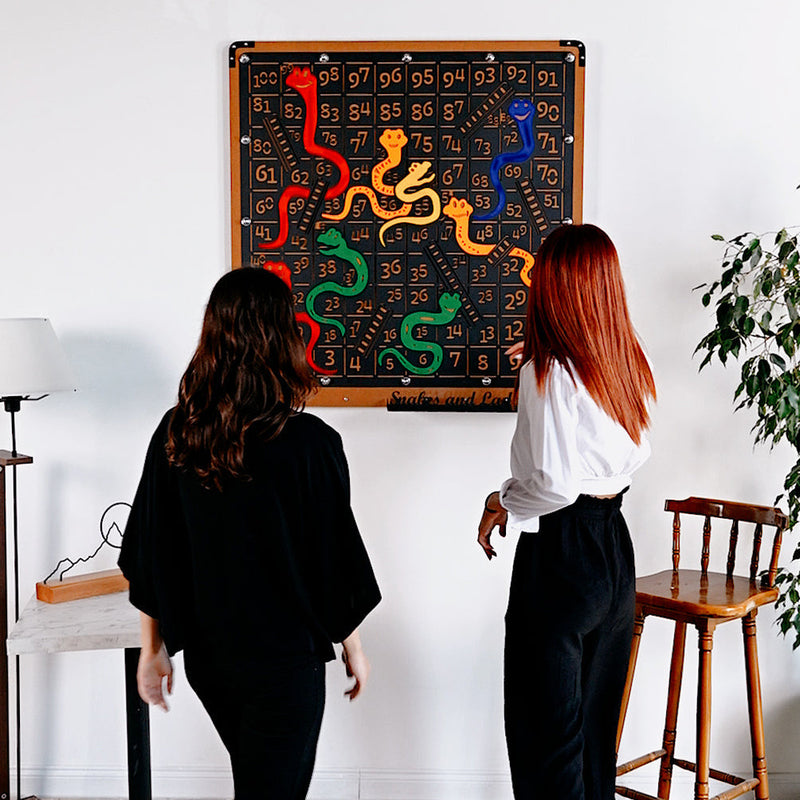 Giant Snakes and Ladders Game Board, side angle