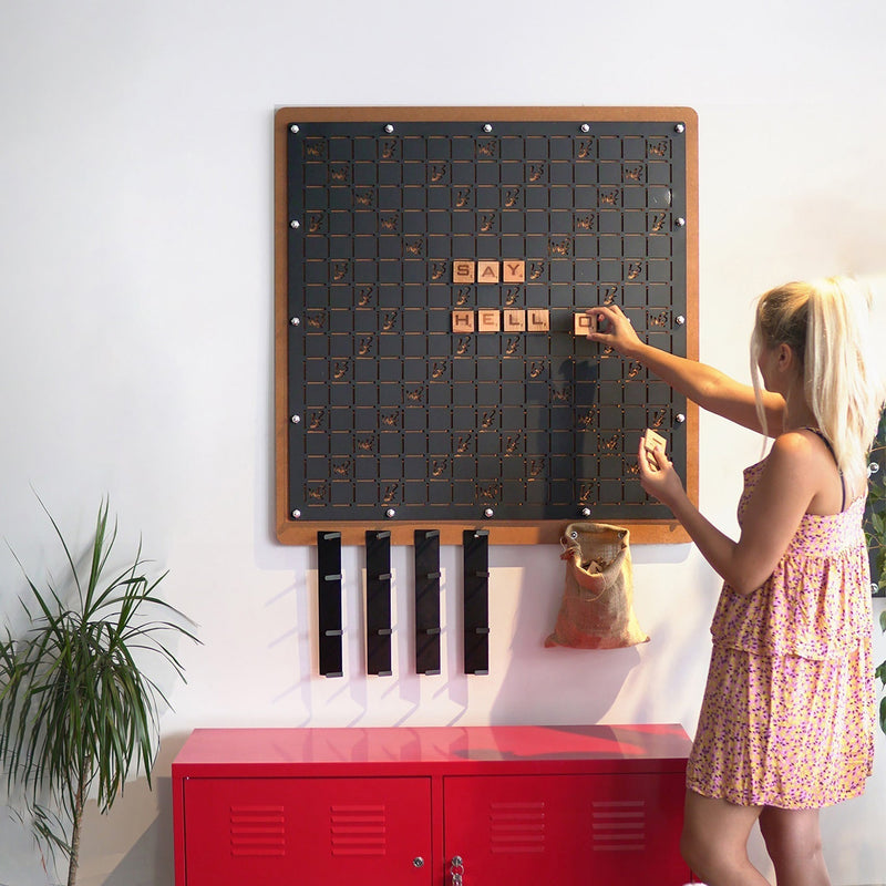 Giant Words Board Wall Game, in display