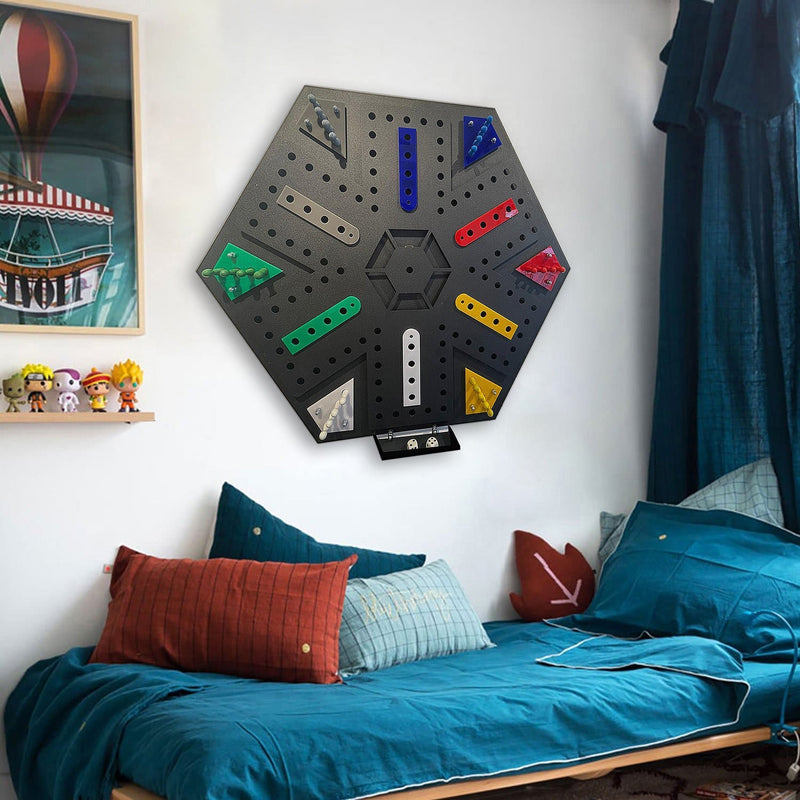 Mega Ludo- Aggravation Wall Game, side angle