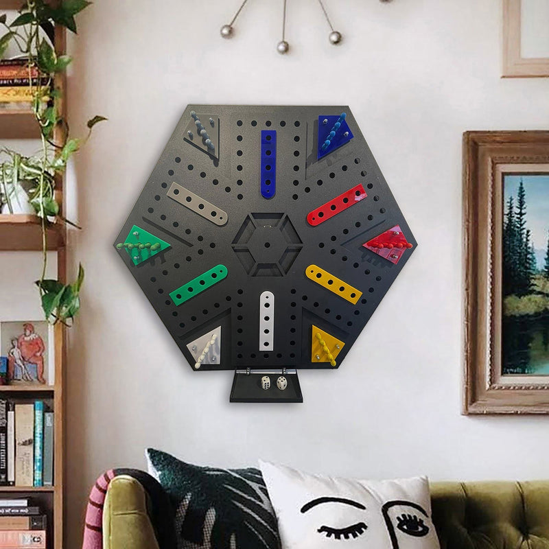 Mega Ludo- Aggravation Wall Game, rear view