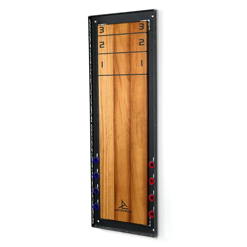 Shuffleboard Game Board, side angle