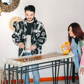 Shuffleboard Game Board, in display