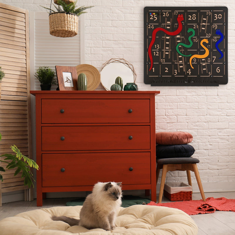 Snakes and Ladders Wall Game, close-up detail