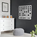 White Four in a Row Wall Game, close-up detail