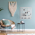 White Four in a Row Wall Game, rear view