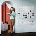 White Giant Four in a Row Wall Game, close-up detail