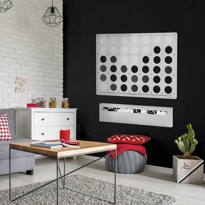 White Giant Four in a Row Wall Game, in display