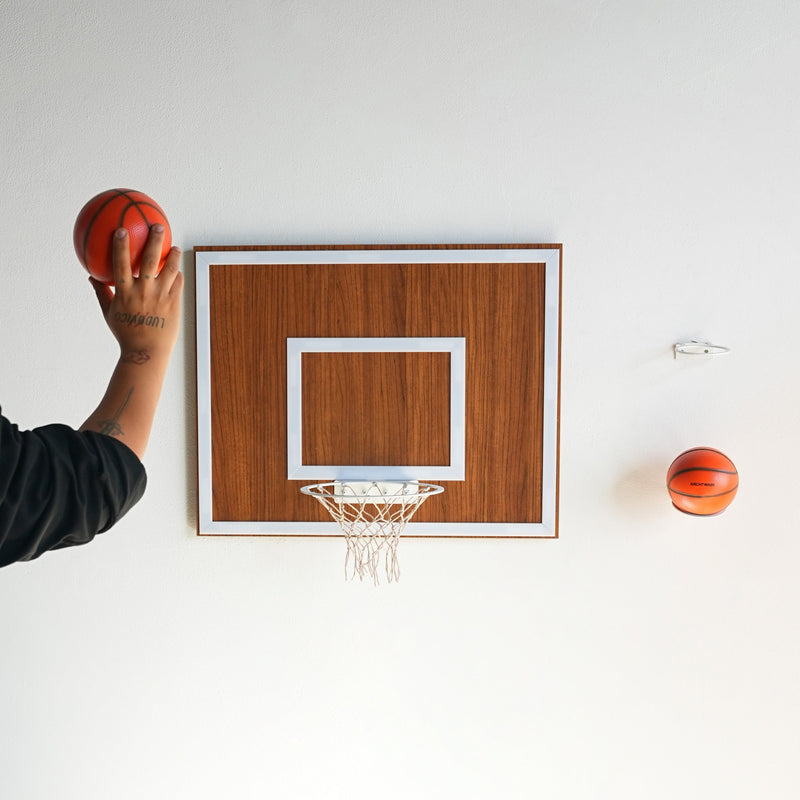 Wooden Single Hoop Walnut, size reference