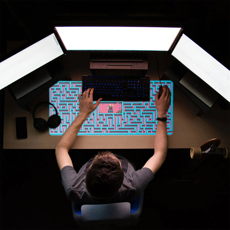 Gameration Maze XL Mouse Mat 80 x 35cm Non-Slip Base packaging view