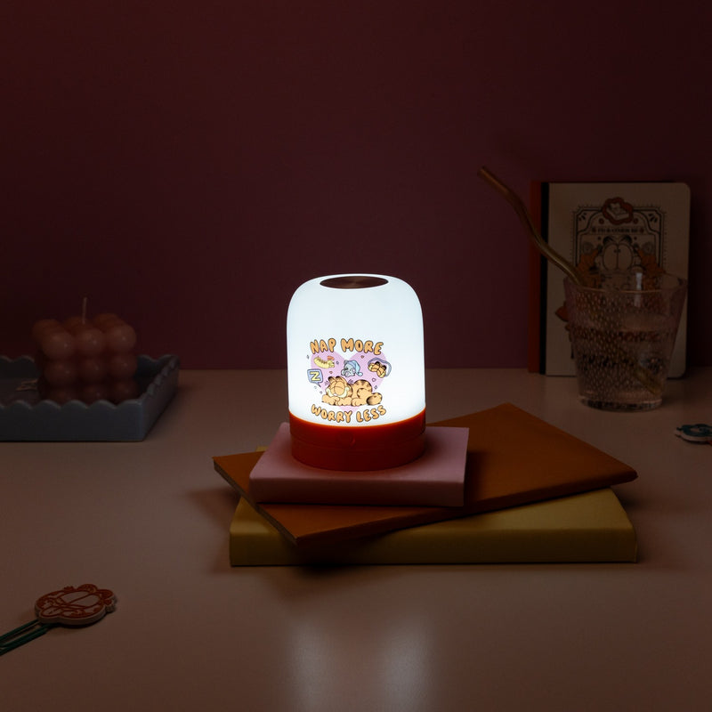 Garfield Ambient LED Lamp Rechargeable Touch Control close up detail
