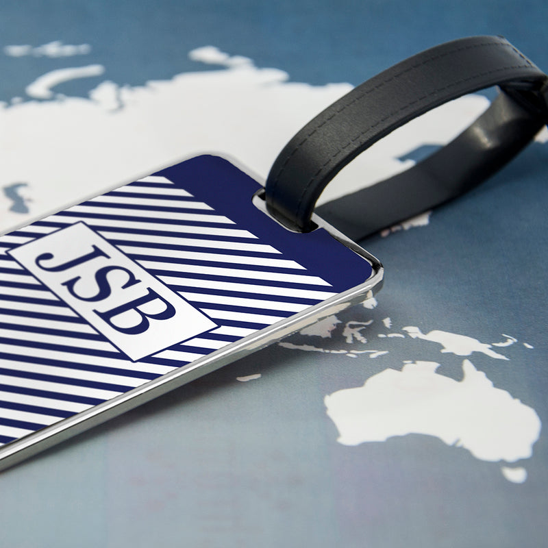 Gentlemen's Nautical Monogrammed Luggage Tag