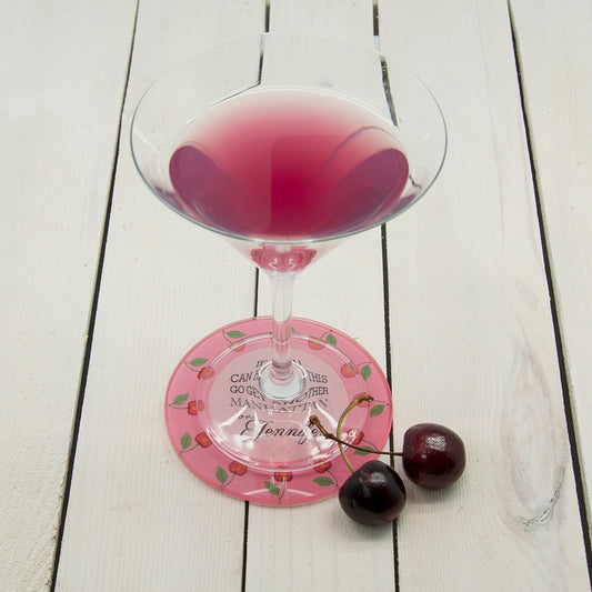 Personalised Get Me A Cocktail! Round Glass Coaster
