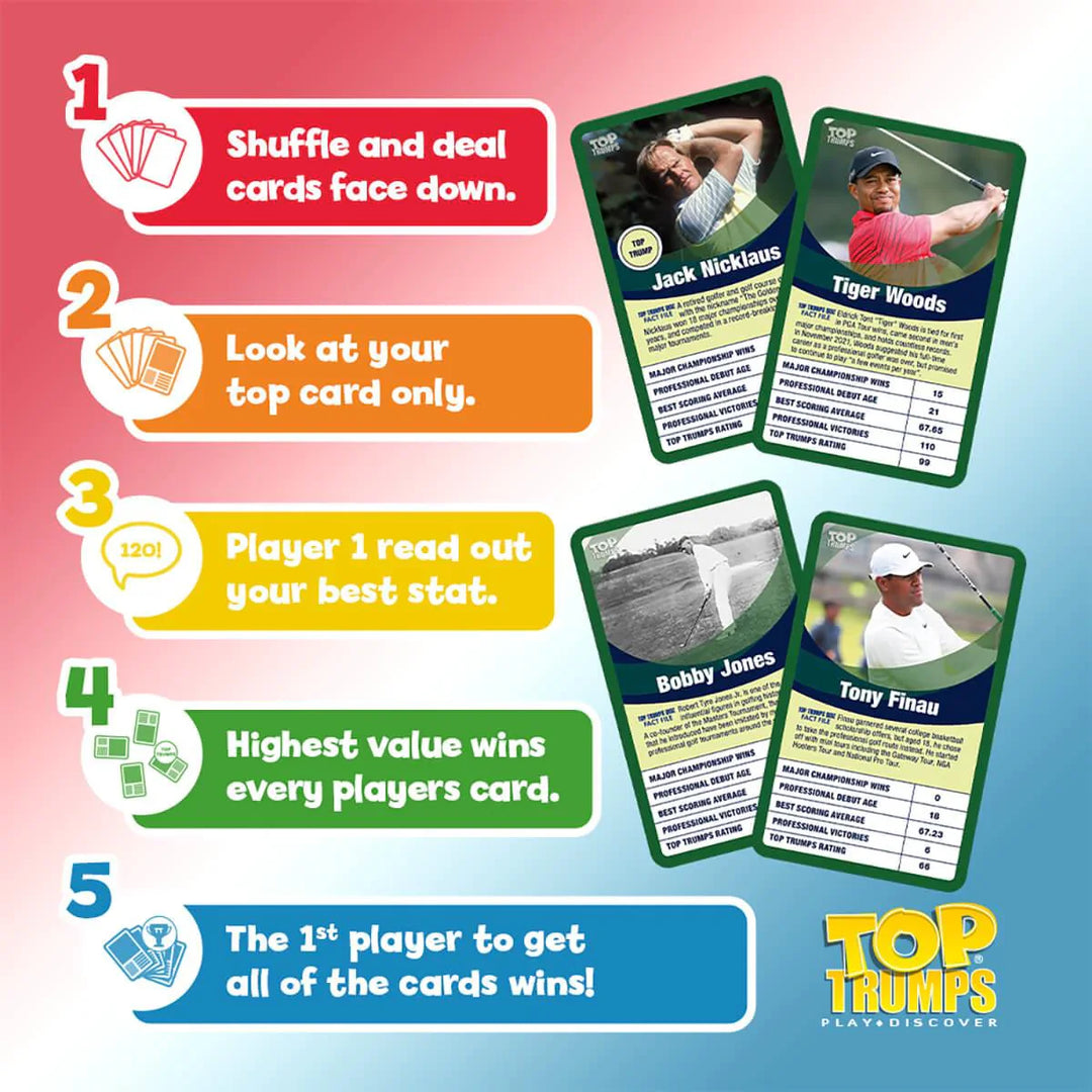 Top Trumps Classics Greatest Golfers Card Game