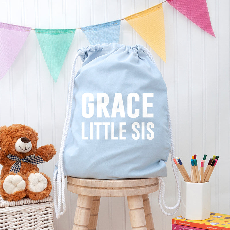 Girl's Personalised Sister Gym Bag