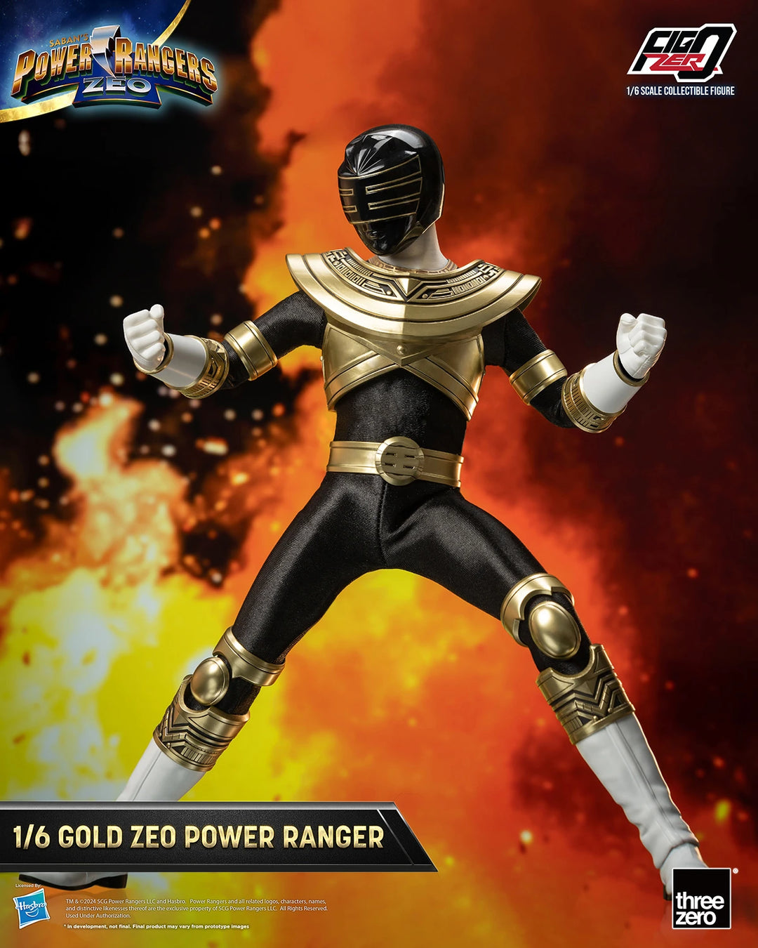 Power Rangers Zeo Threezero FigZero Gold Zeo Ranger 1/6 Scale Figure ...