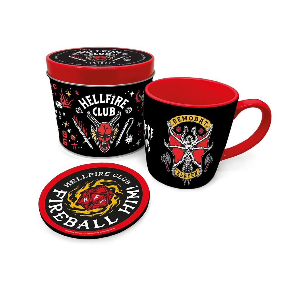 Stranger Things Hellfire Club Mug & Coaster In Keepsake Tin Gift Set