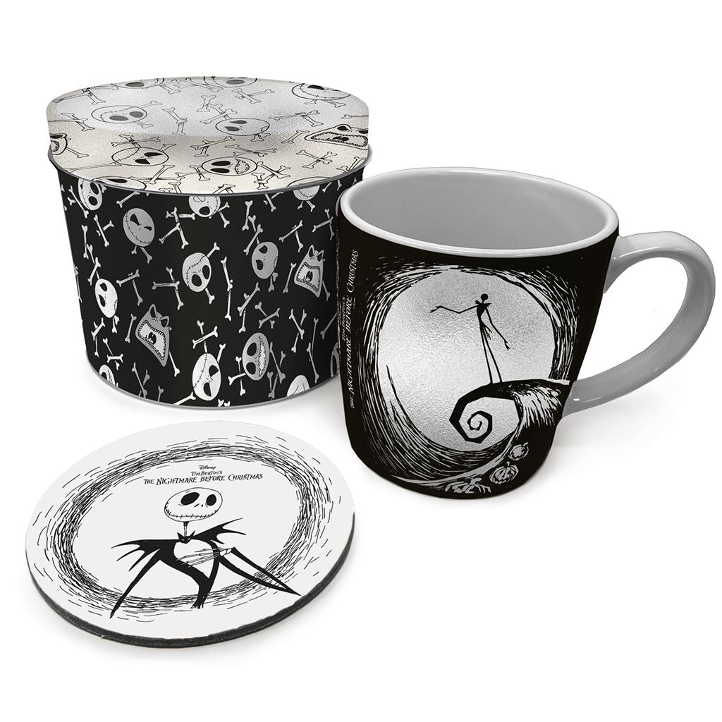 The Nightmare Before Christmas Jack Skellington Mug & Coaster In Keepsake Tin Gift Set