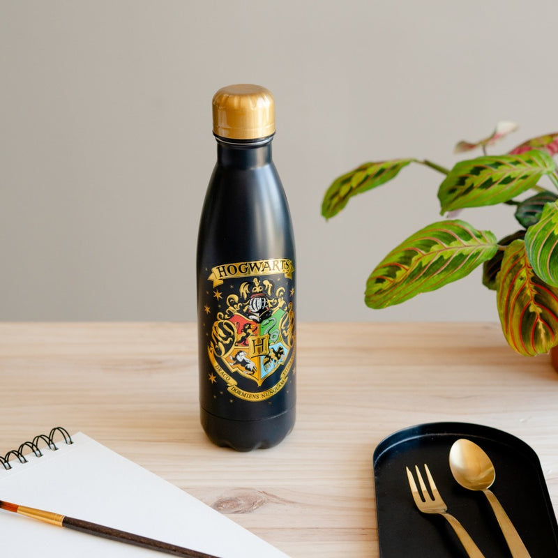 Harry Potter Hogwarts Hot & Cold Metal Bottle 500ml side angle