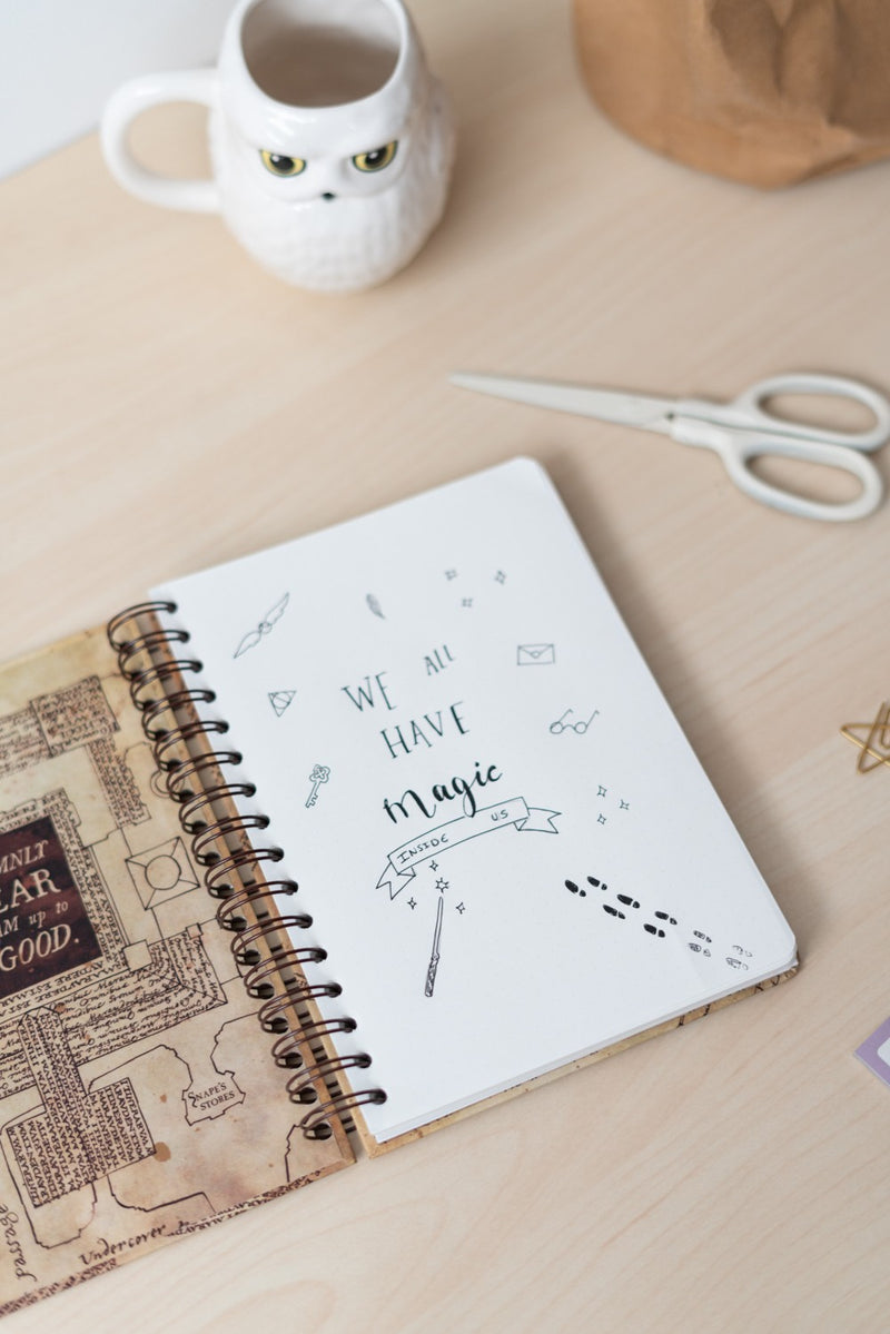 Harry Potter the Marauder's Map Hardcover A5 Notebook design detail