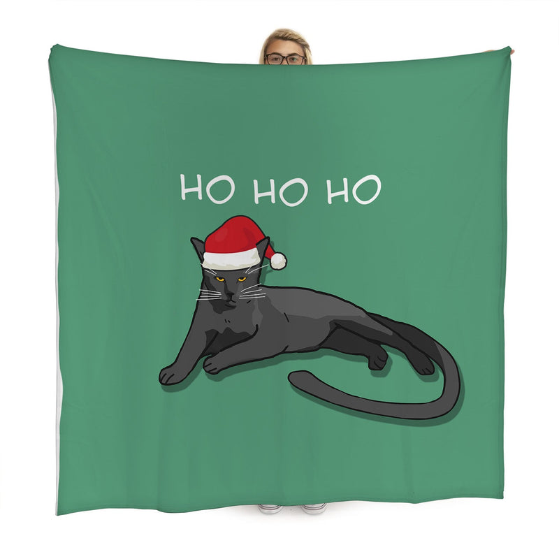 Sarcastic Cat - Xmas - Fleece Blanket collectible from https://britishmade.gifts/