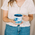 Hokusai Premium Ceramic Mug 375 ml Glossy Finish design detail