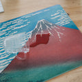 Hokusai Vegan Leather XL Mouse Mat Desk Pad 35 x 60 cm design detail