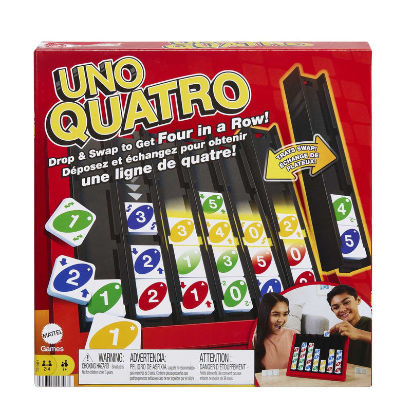 Mattel Games UNO Quatro, close-up detail