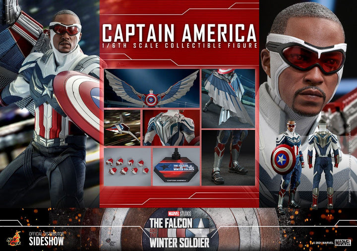 Hot Toys The Falcon and the Winter Soldier Captain America Sam Wilson 1/6 Scale Figure