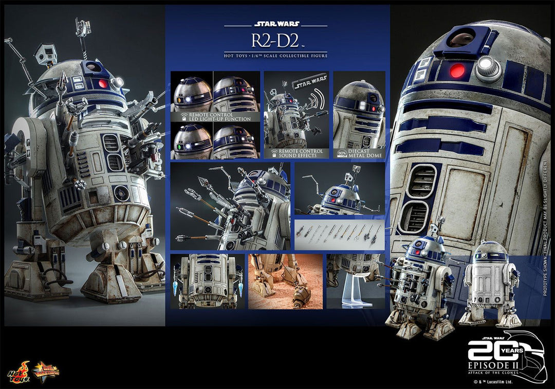 Hot Toys Star Wars Attack Of The Clones 20th Anniversary 1/6 Scale R2-D2 Figure