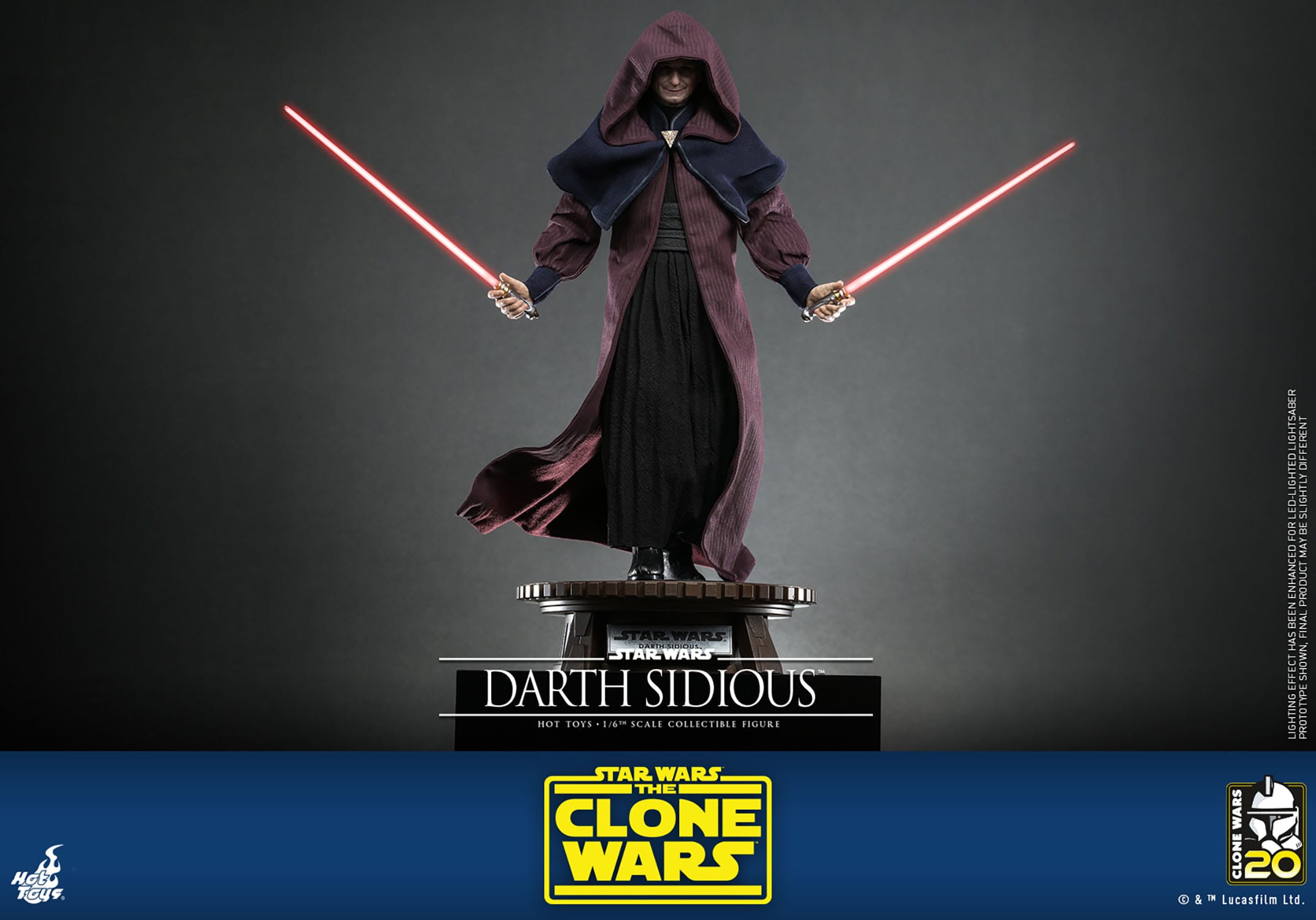 Hot Toys Star Wars The Clone Wars Darth Sidious 1/6th Scale Figure