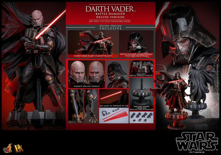 Hot Toys Star Wars Darth Vader (Battle Damaged) Deluxe 1/6th Scale Figure