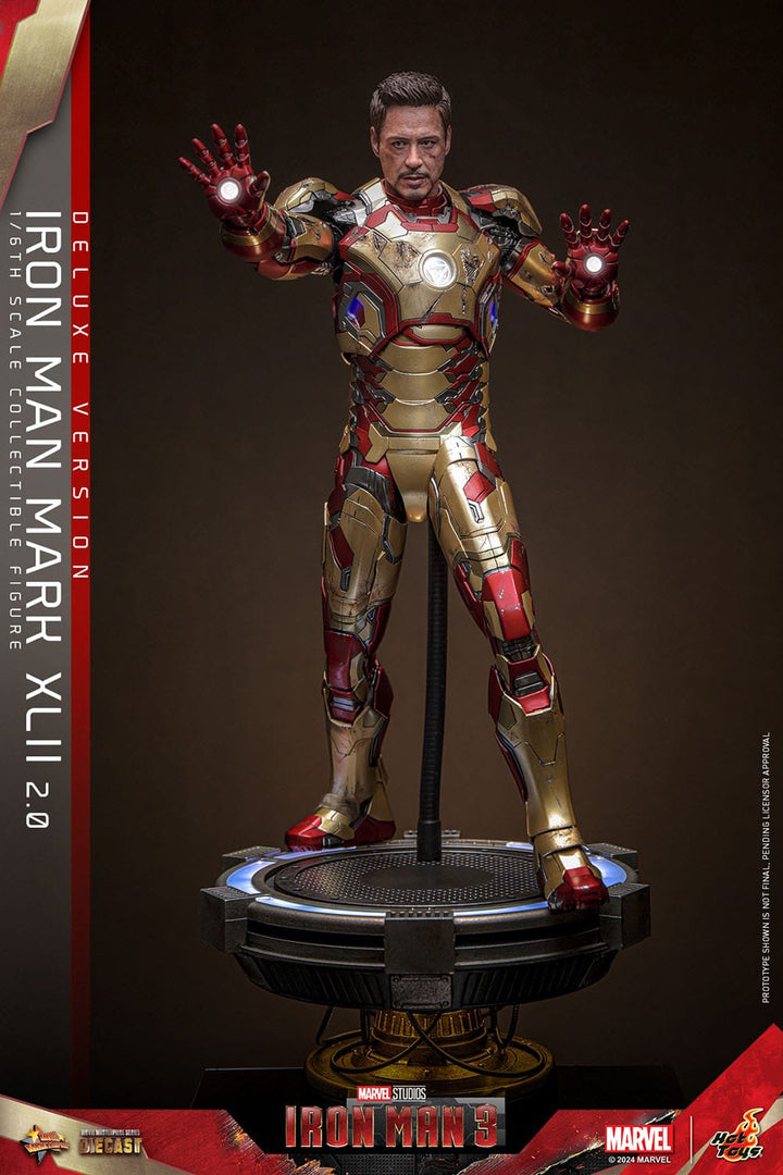 Hot Toys Iron Man 3 Iron Man Mark XLII (2.0) Deluxe 1/6th Scale Figure