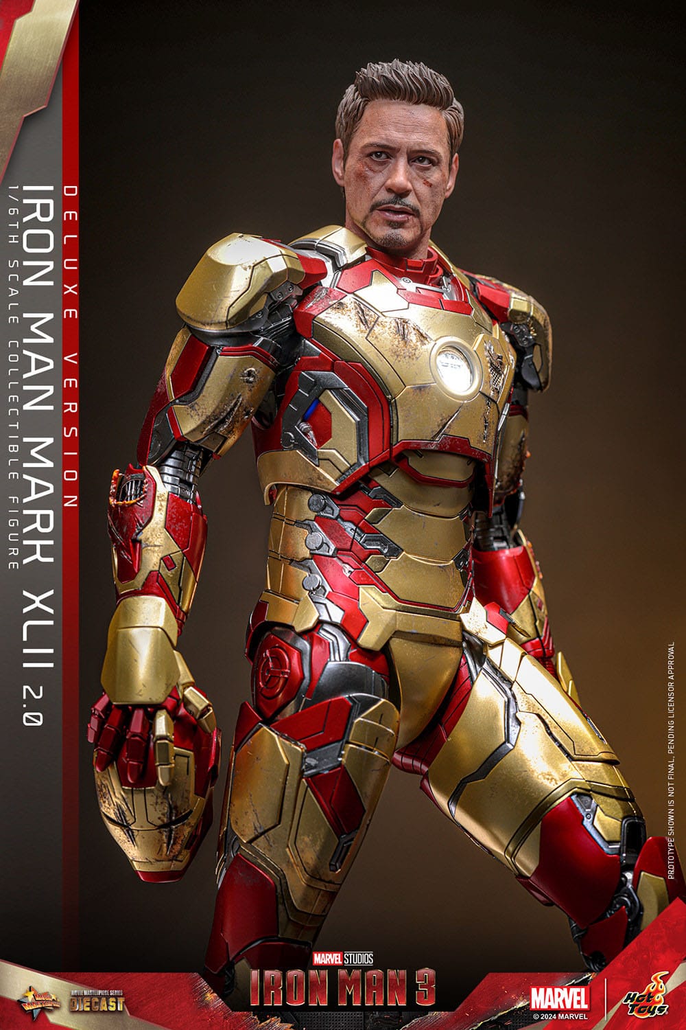 Hot Toys Iron Man 3 Iron Man Mark XLII (2.0) Deluxe 1/6th Scale Figure