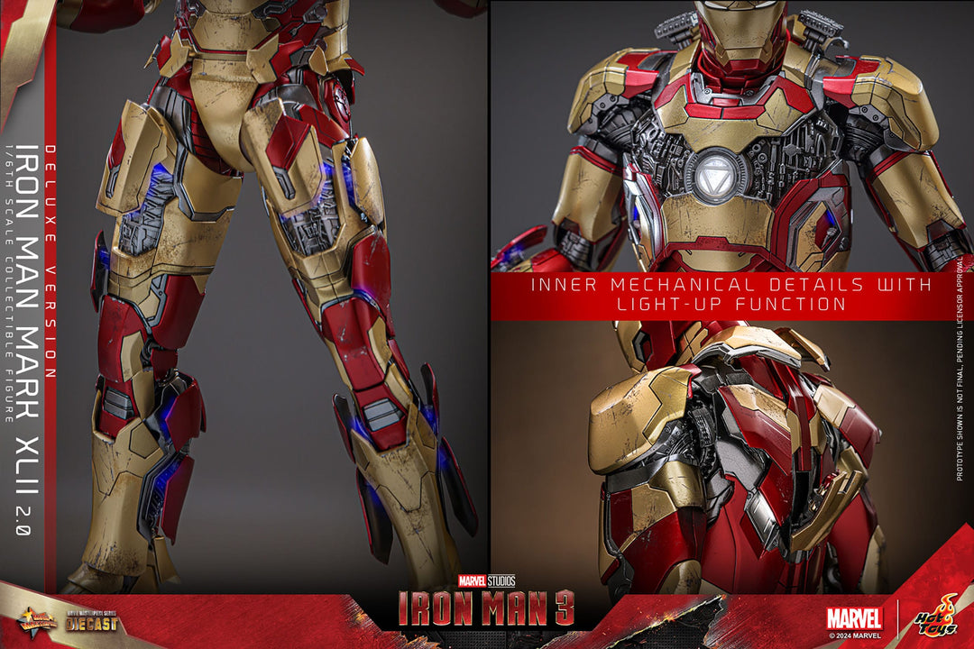 Hot Toys Iron Man 3 Iron Man Mark XLII (2.0) Deluxe 1/6th Scale Figure