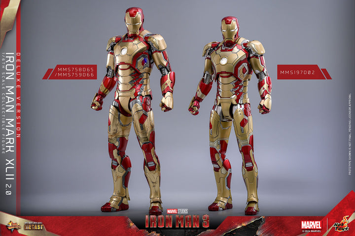 Hot Toys Iron Man 3 Iron Man Mark XLII (2.0) Deluxe 1/6th Scale Figure