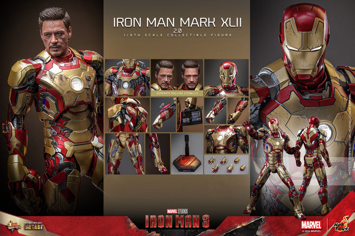 Hot Toys Iron Man 3 Iron Man Mark XLII (2.0) 1/6th Scale Figure