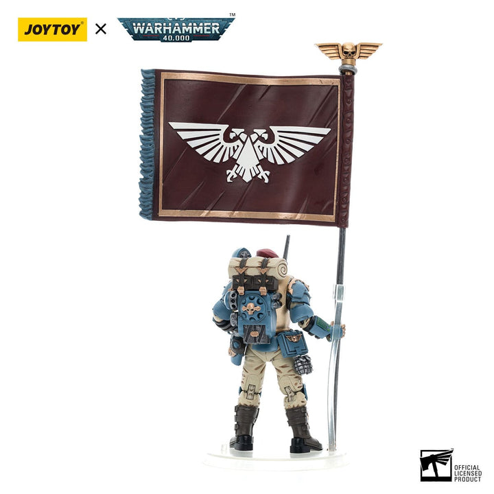 JoyToy Banner Bearer 55th Kappic Eagles Warhammer 40K Astra Militarum Tempestus Scions 1/18 Scale Action Figure