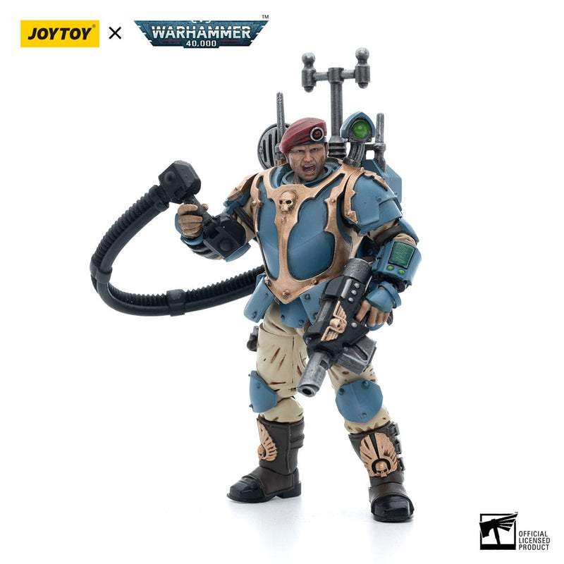 JoyToy Vox Operator (55th Kappic Eagles) Warhammer 40K 1/18 Scale Action Figure, in display