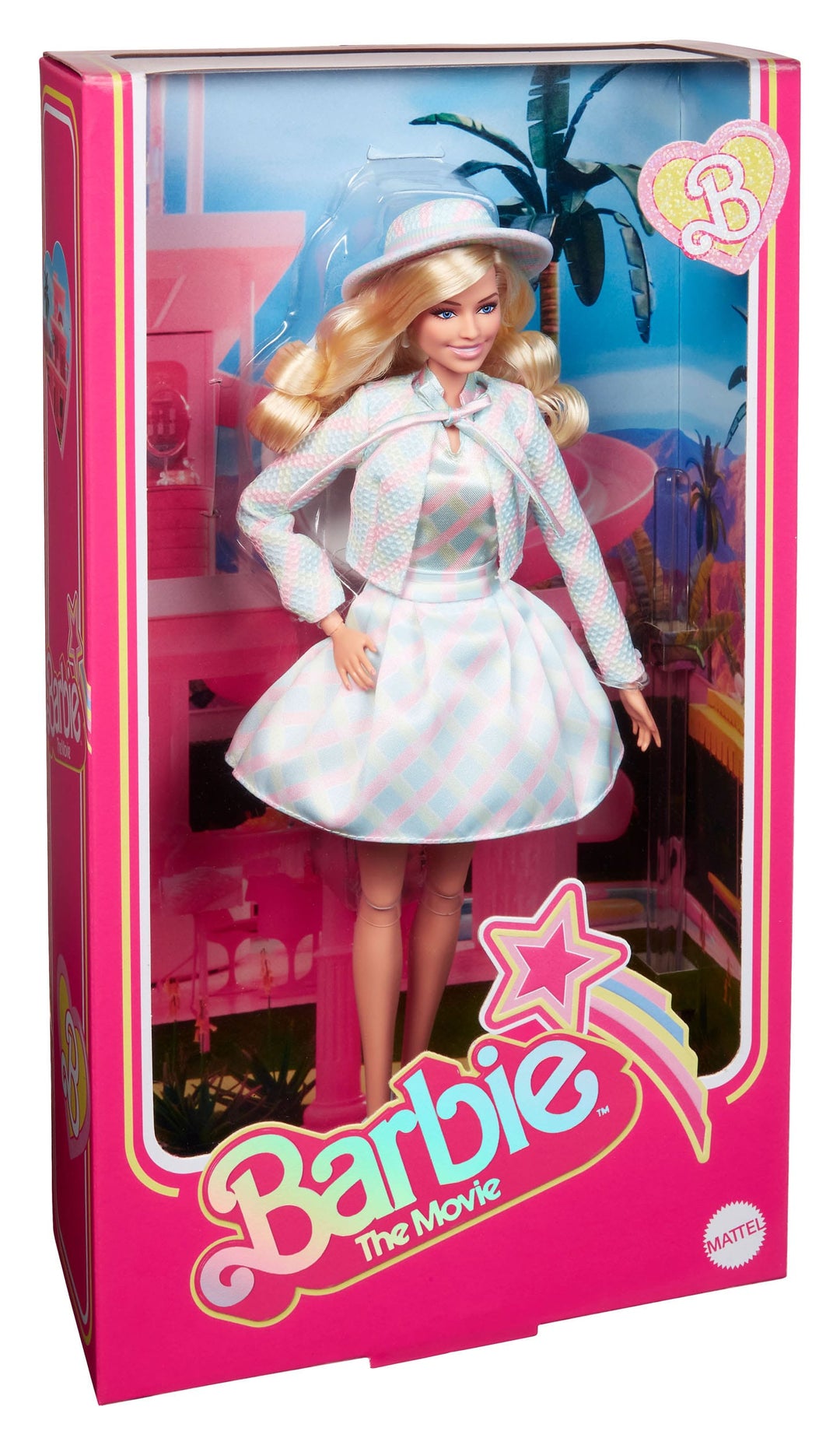 Barbie The Movie Doll Margot Robbie As Barbie In Plaid Matching Set