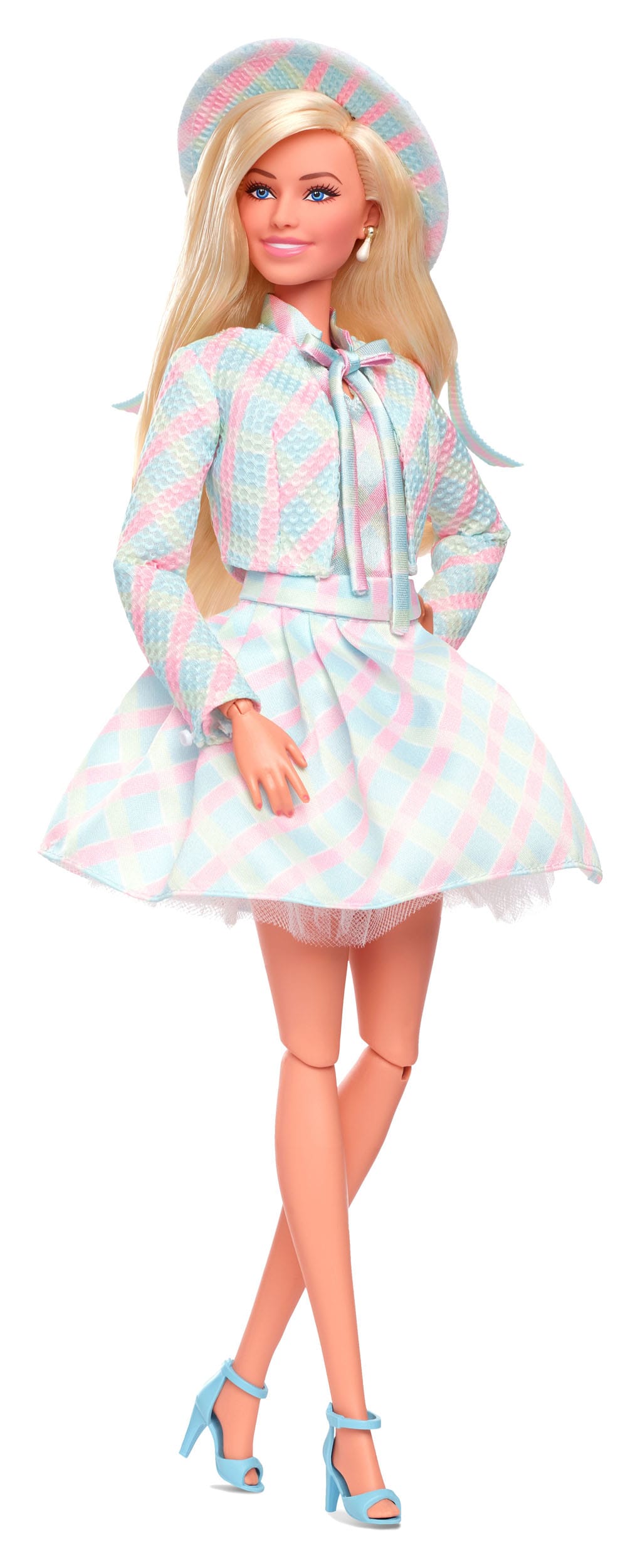 Barbie The Movie Doll Margot Robbie As Barbie In Plaid Matching Set