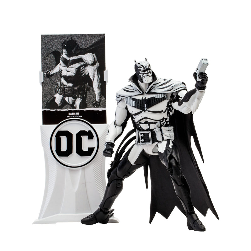 McFarlane DC Multiverse Batman (Batman: White Knight) Line Art 7" Action Figure, side angle