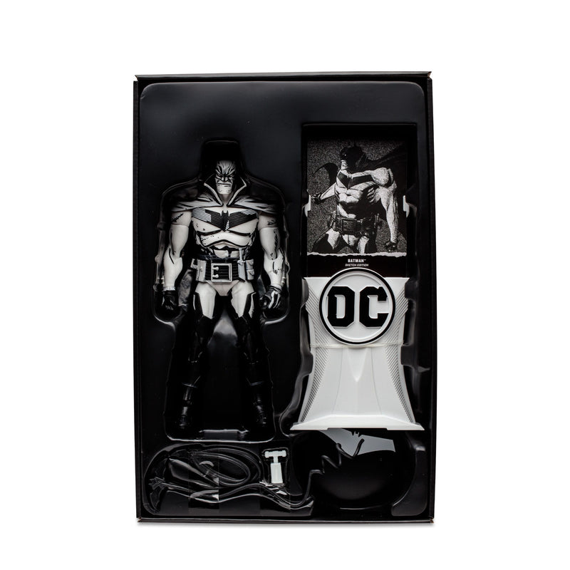 McFarlane DC Multiverse Batman (Batman: White Knight) Line Art 7" Action Figure, close-up detail
