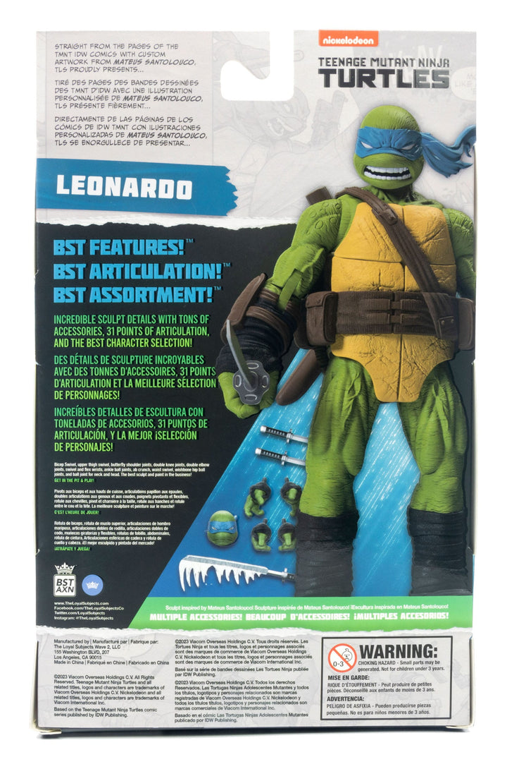 Teenage Mutant Ninja Turtles BST AXN Comic Heroes Leonardo Action Figure : PRE-ORDER ETA MAY