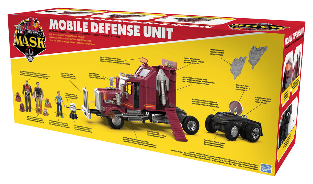 M.A.S.K. Mobile Defense Unit Vehicle with Matt Tracker, Bruce Sato, Scott Trakker, & T-Bob Action Figures