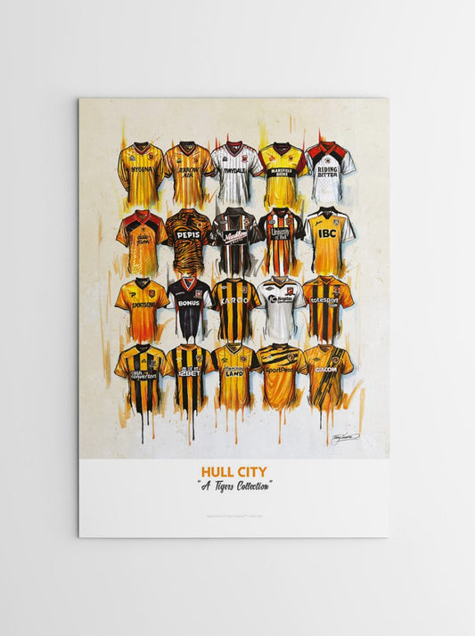 Hull City FC Shirts - A2 Signed Limited Edition Prints, alternate view