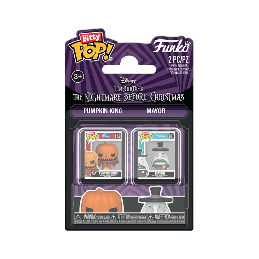 Pumpkin King and Mayor The Nightmare Before Christmas Funko Bitty Pop! 2 Pack