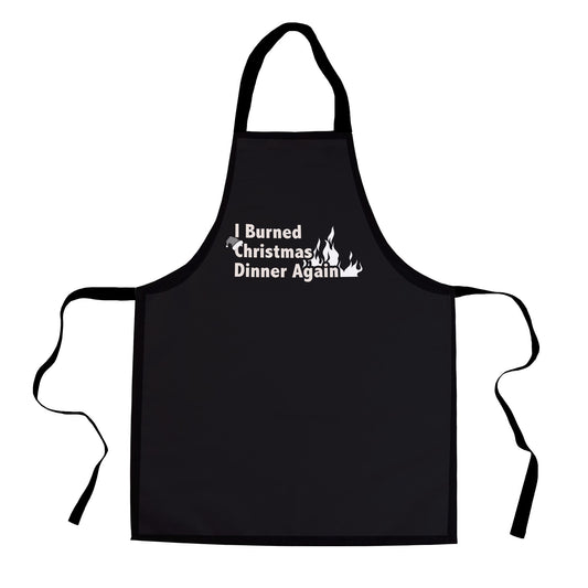 I Burned Christmas Dinner - Adult Apron collectible from https://britishmade.gifts/