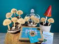 Mushroom Plant Stakes Gift Set, close-up detail
